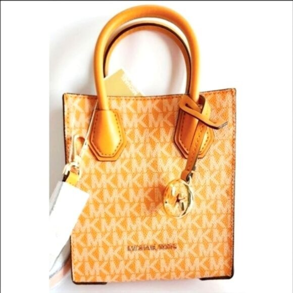 Michael Kors Mercer Shopper Tote Phone Crossbody Honeycombe Multi XS - Picture 1 of 13